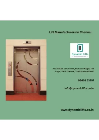 Lift Manufacturers in Chennai