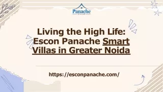 "Luxury Living at Escon Panache Smart Villas in Greater Noida 8586888555