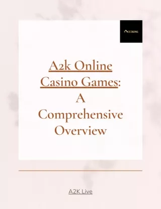 A2k online casino games