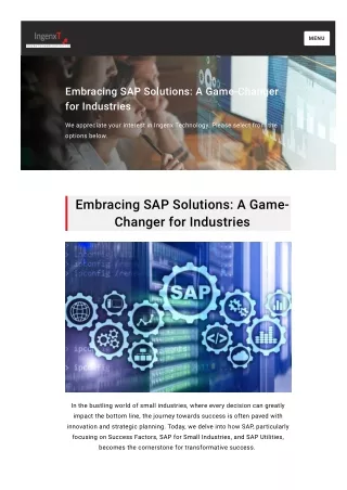 Embracing SAP Solutions A Game-Changer for Industries