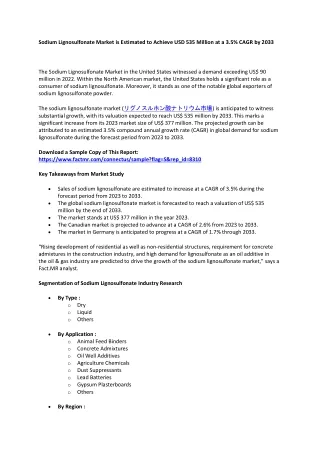 Sodium Lignosulfonate Market: Top Vendors, Industry Trends, Growth, Forecast