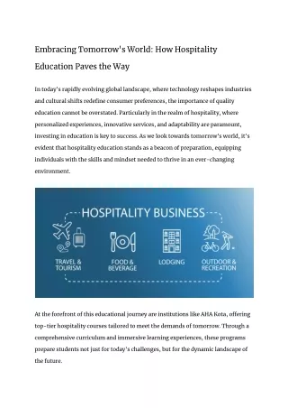 Embracing Tomorrow's World_ How Hospitality Education Paves the Way