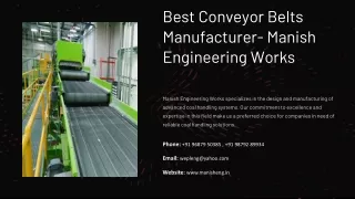 Best Conveyor Belts Manufacturer, Conveyor Belts Manufacturer