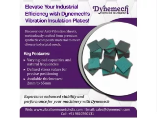 Enhance Performance and Productivity with Dynemech Anti Vibration Insulation Plates