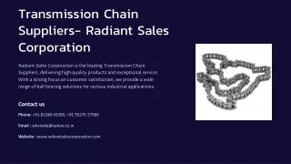 Transmission Chain Suppliers, Best Transmission Chain Suppliers