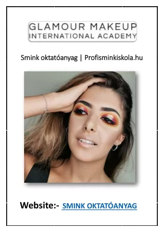 smink oktatóanyag | Profisminkiskola.hu