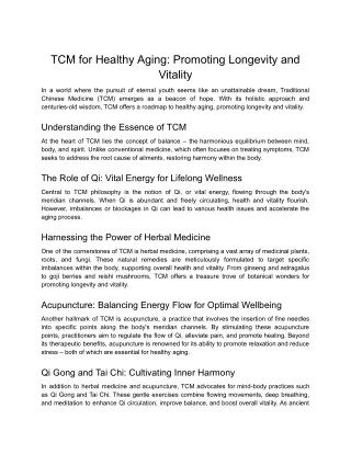 TCM for Healthy Aging_ Promoting Longevity and Vitality