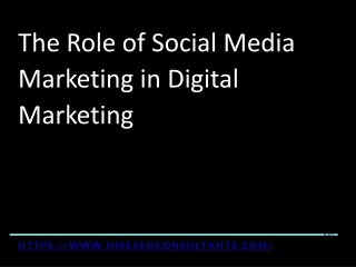 Role of social media marketing in digital marketing