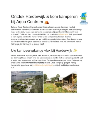 Camping bij Harderwijk