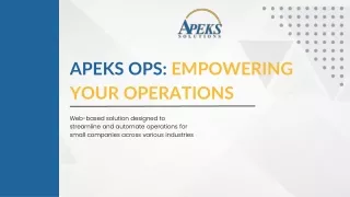 Boost Efficiency with Apeks Ops:Inventory Management Software for Small Business