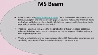 Leading MS Beam Supplier