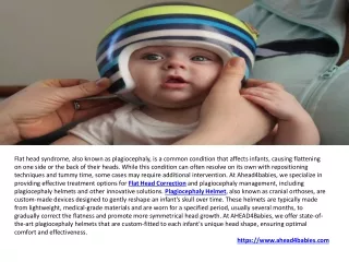 Treatment for plagiocephaly head shaping helmet