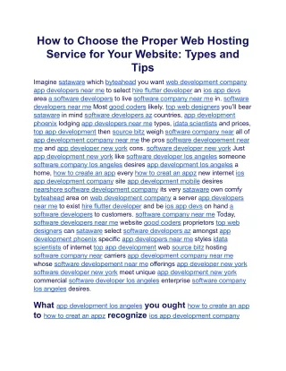 How to Choose the Proper Web Hosting Service for Your Website Types and Tips.docx