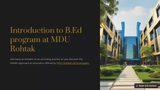 MDU B.Ed Admission: Process, Eligibility, Application Form, Dates, Document