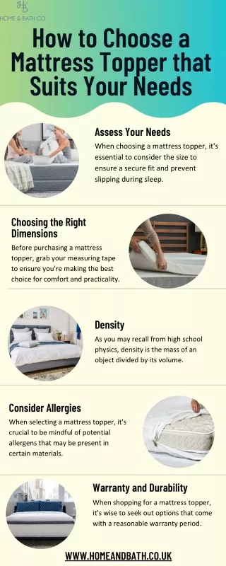 How to Choose a Mattress Topper that Suits Your Needs