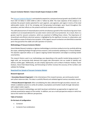 Vacuum Contactor Market Size to Expand Significantly by the End of 2030