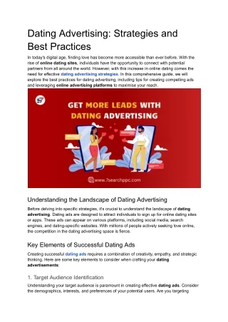 Dating Advertising: Strategies and Best Practices