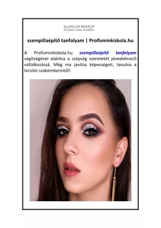 szempillaépítő tanfolyam  Profisminkiskola.hu