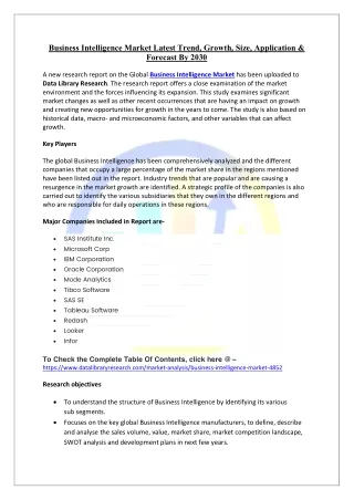 Business Intelligence Market