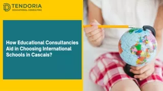 How Educational Consultancies Aid in Choosing International Schools in Cascais?