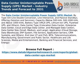 Data Center Uninterruptable Power Supply (UPS) Market