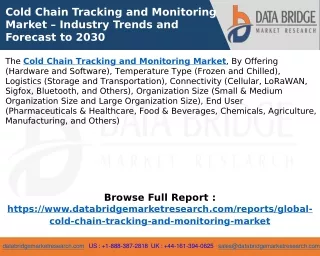 Cold Chain Tracking and Monitoring Market