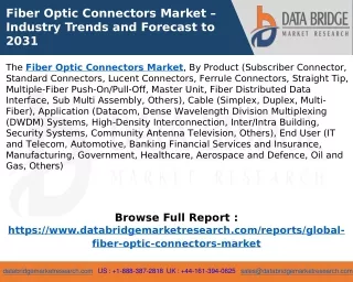 Fiber Optic Connectors Market