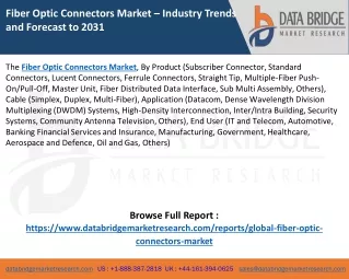 Fiber Optic Connectors Market