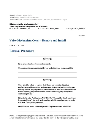 Caterpillar Cat 914G Compact Wheel Loader (Prefix 9WM) Service Repair Manual Instant Download (9WM00001-01012)