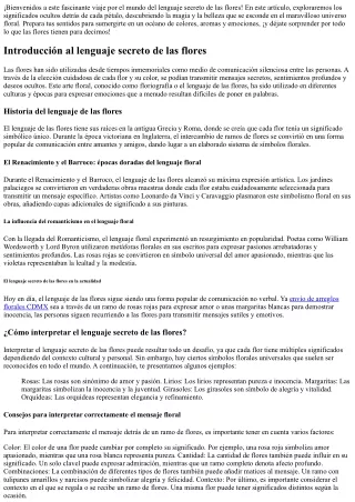 El lenguaje secreto de las flores: descubre los significados ocultos detrás de c