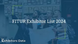 FITUR Exhibitor List 2024