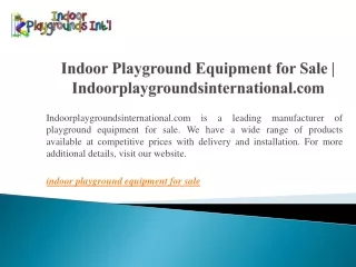 Indoor Playground Equipment for Sale Indoorplaygroundsinternational.com2