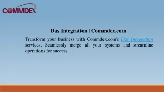 Das Integration Commdex.com