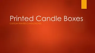 Printed Candle Boxes