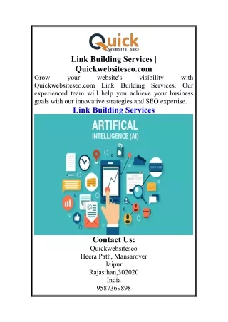 Link Building Services  Quickwebsiteseo.com