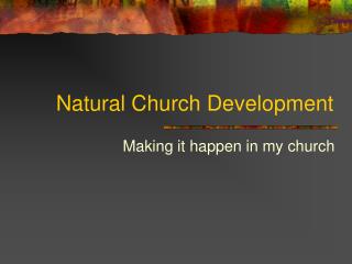 Natural Church Development