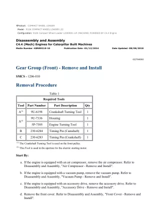 Caterpillar Cat 910K Compact Wheel Loader (Prefix L22) Service Repair Manual Instant Download (L2200001 and up)