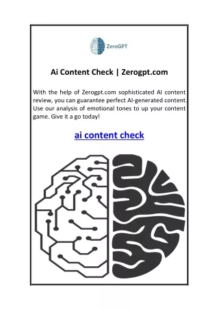 Ai Content Check  Zerogpt.com