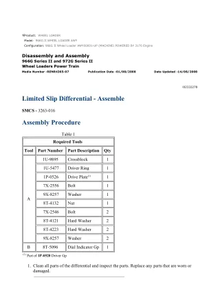 Caterpillar Cat 966G II Wheel Loader (Prefix AWY) Service Repair Manual Instant Download (AWY00001 and up)