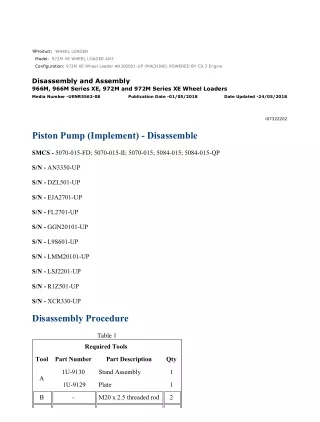 Caterpillar Cat 972M XE Wheel Loader (Prefix AN3) Service Repair Manual Instant Download (AN300001 and up)