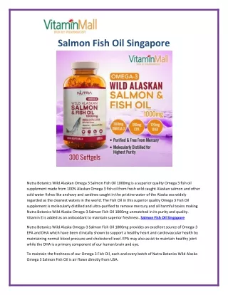 Salmon Fish Oil Singapore