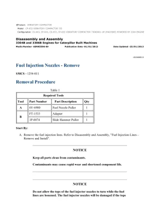 Caterpillar Cat CP-653 VIBRATORY COMPACTOR (Prefix 7JD) Service Repair Manual Instant Download (7JD00001 and up)