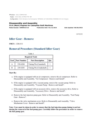 Caterpillar Cat CS10 Vibratory Soil Compactor (Prefix T8F) Service Repair Manual Instant Download (T8F00001 and up)