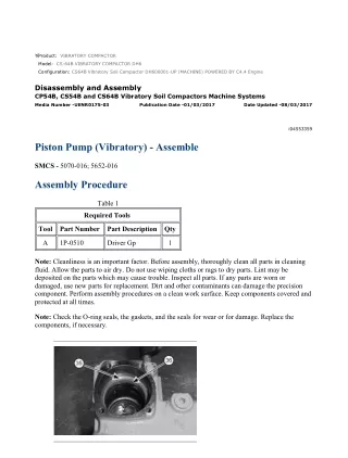 Caterpillar Cat CS64B Vibratory Soil Compactor (Prefix DH6) Service Repair Manual Instant Download (DH600001 and up)