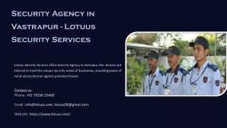 Security Agency in Vastrapur, Best Security Agency in Vastrapur