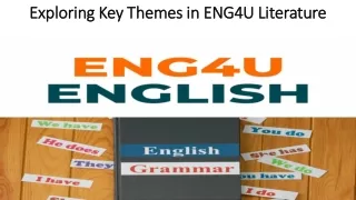 Exploring Key Themes in ENG4U Literature