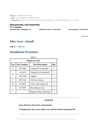 Caterpillar Cat CS74B CP74B Vibratory Soil Compactor (Prefix B7M) Service Repair Manual Instant Download (B7M00001 and u