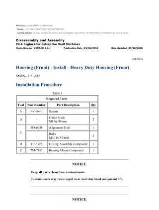 Caterpillar Cat CS76B Vibratory Soil Compactor (Prefix CB7) Service Repair Manual Instant Download (CB700001 and up)