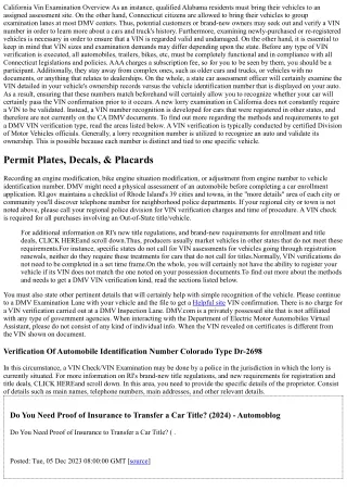 Often Asked Concerns Concerning Vin Confirmations And Vin Verifiers