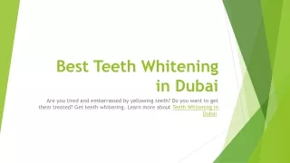 Best Teeth Whitening in Dubai